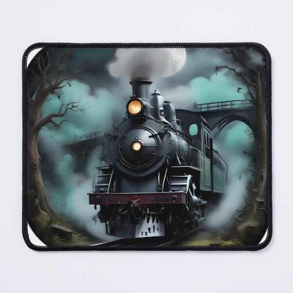 Item preview, Haunting steam train coming out of the fog designed and sold by DeransDesigns.