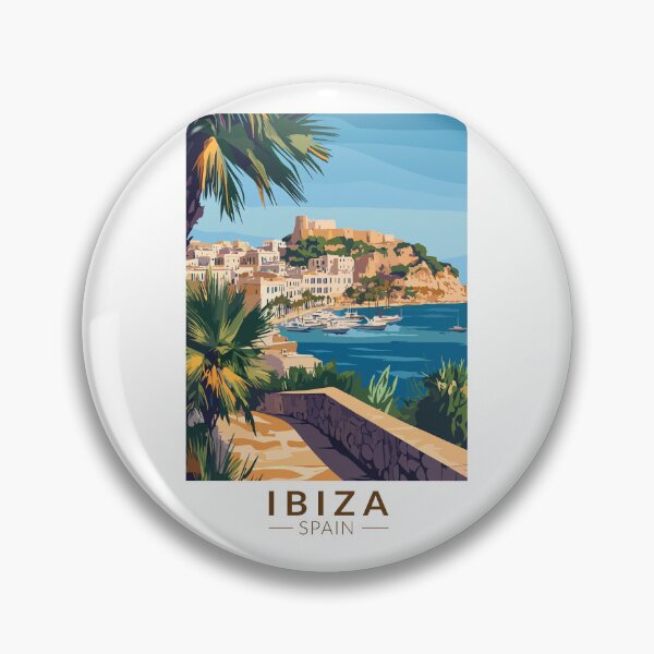 Item preview, Ibiza Spain Illustration Travel Art Vintage designed and sold by KrisSidDesigns.