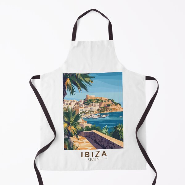Artikelvorschau, Ibiza Spanien Illustration Reisekunst Vintage entworfen und verkauft von KrisSidDesigns.