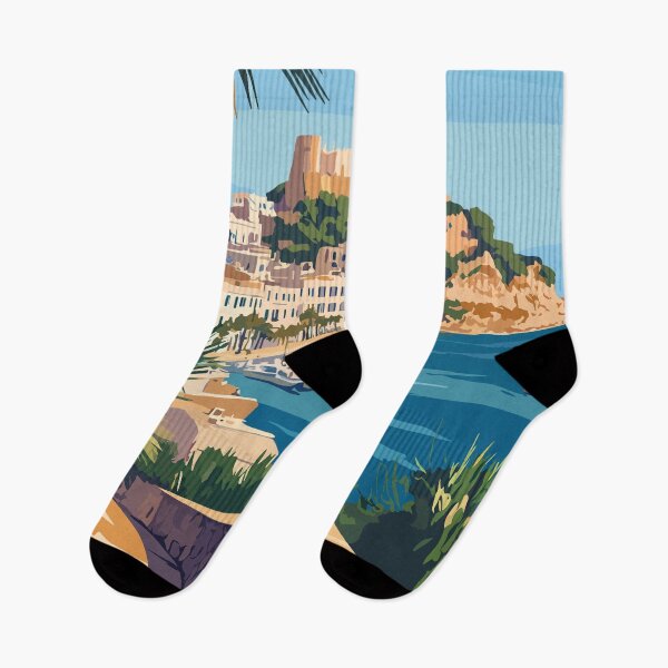 Item preview, Ibiza Spain Illustration Travel Art Vintage designed and sold by KrisSidDesigns.