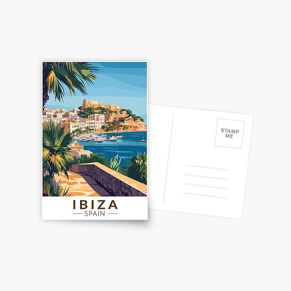 Item preview, Ibiza Spain Illustration Travel Art Vintage designed and sold by KrisSidDesigns.