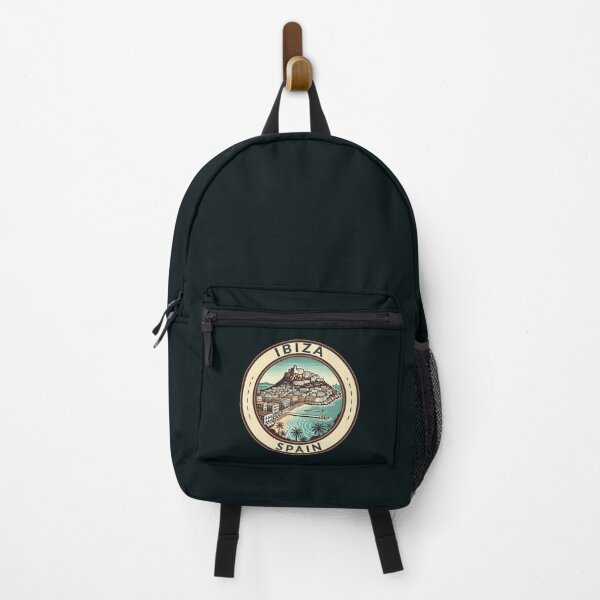 Item preview, Ibiza Spain Illustration Travel Art Badge designed and sold by KrisSidDesigns.