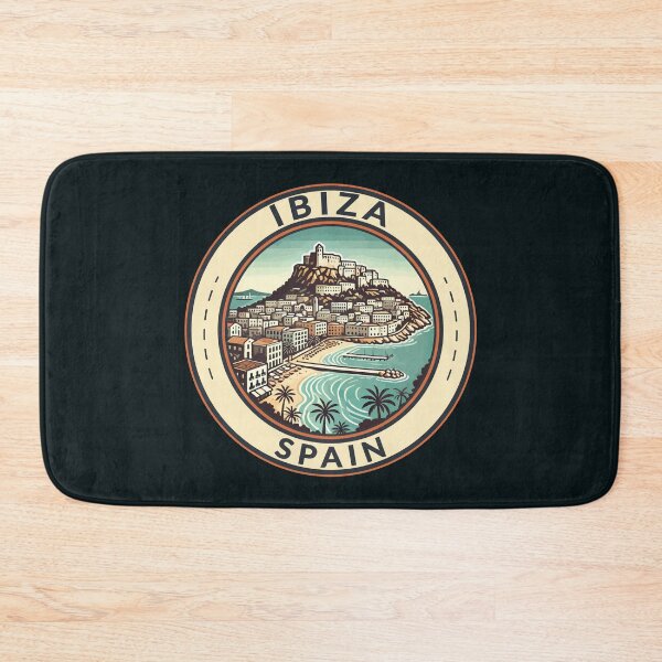 Item preview, Ibiza Spain Illustration Travel Art Badge designed and sold by KrisSidDesigns.