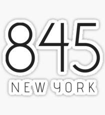 NEW YORK 845 • BLACK Sticker