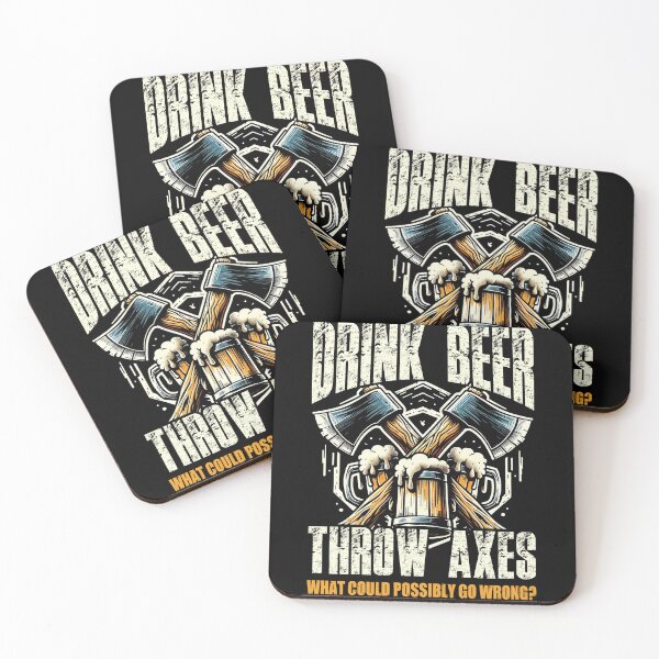 Item preview, Axe Throwing, Drink Beer Throw Axes Classic Funny Saying designed and sold by Maljonic.