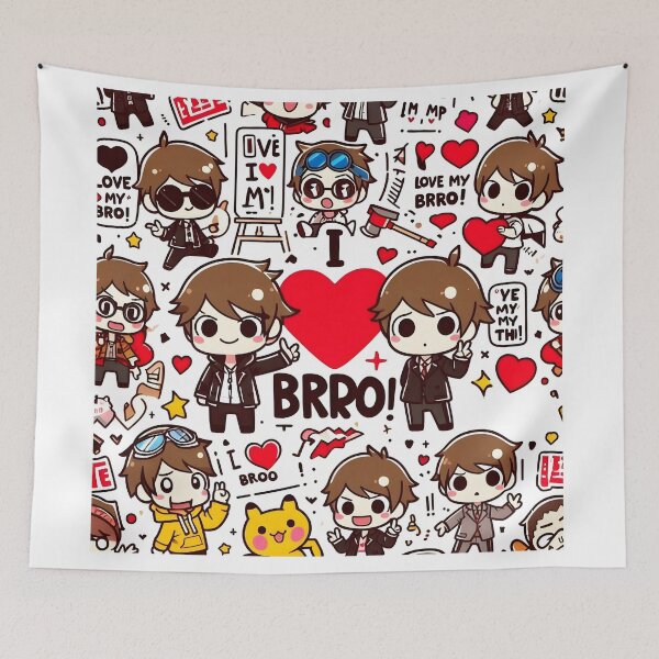Item preview, I Love My Bro Pattern 8.0  designed and sold by StickyGuys.