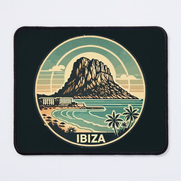 Item preview, Ibiza Spain Rock of Es Vedra Travel Art Badge designed and sold by KrisSidDesigns.