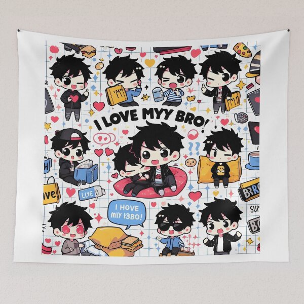 Item preview, I Love My Bro Pattern 9.0  designed and sold by StickyGuys.