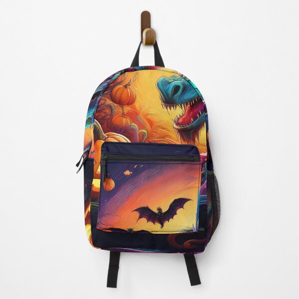 Item preview, Dragons Bats and Pumpkins Halloween scene designed and sold by Grang Art Artistic Designs.