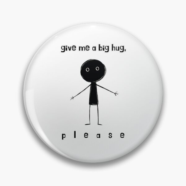 Item preview, Give me a big hug, please, simple black and white artwork designed and sold by silent-violin.