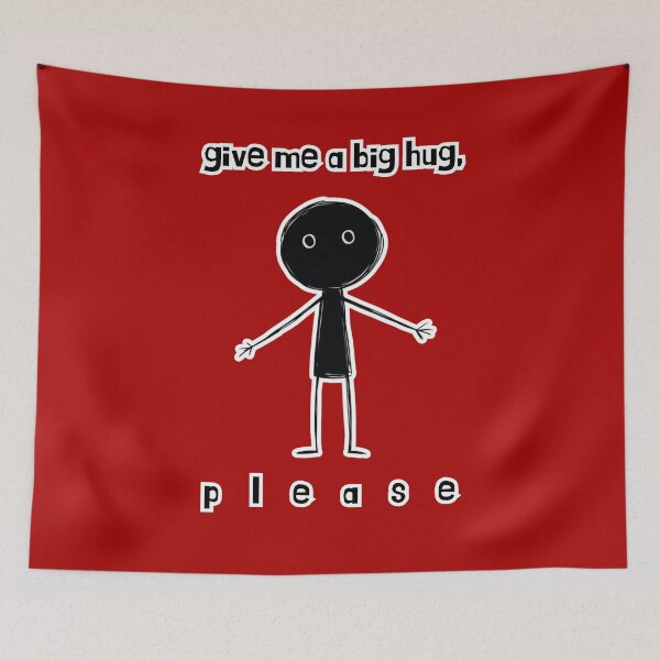 Item preview, Give me a big hug, please, simple black and white artwork designed and sold by silent-violin.