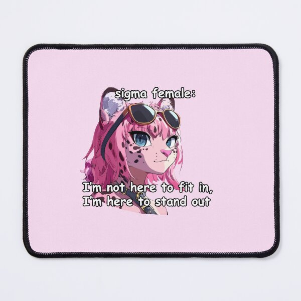 Item preview, Pink jaguar sigma female anime style meme quote designed and sold by pinkuardesign.