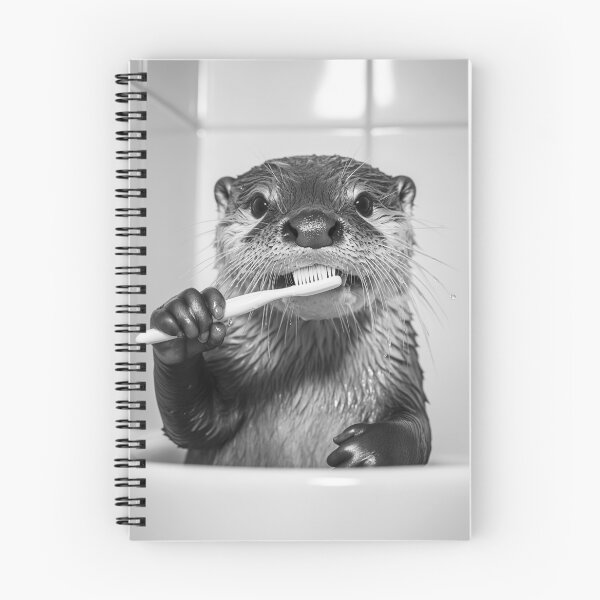 Item preview, Otter Brushing Teeth, Funny Vintage Animal Photo designed and sold by CheekyAnimalz.