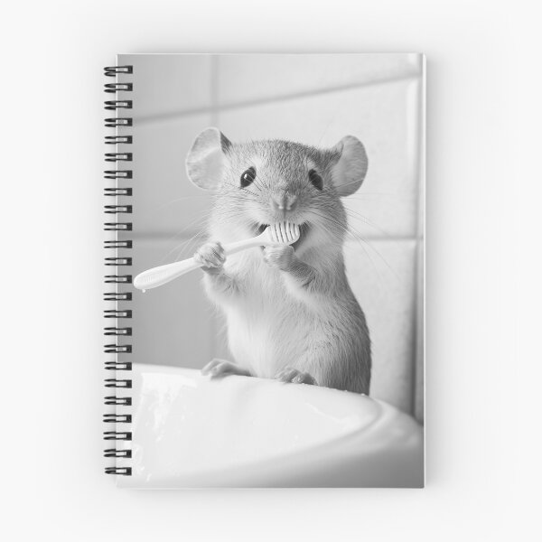 Item preview, Mouse Brushing Teeth, Funny Vintage Animal Photo designed and sold by CheekyAnimalz.