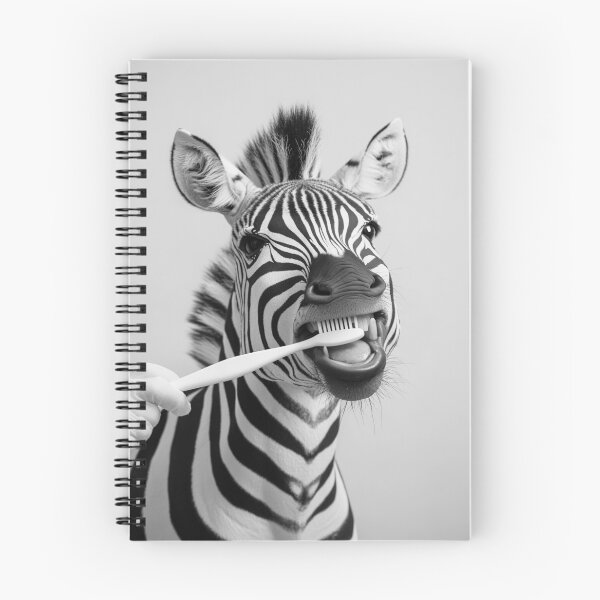 Item preview, Zebra Brushing Teeth, Funny Vintage Animal Photo designed and sold by CheekyAnimalz.
