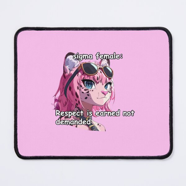 Item preview, Pink jaguar sigma female anime style meme quote designed and sold by pinkuardesign.
