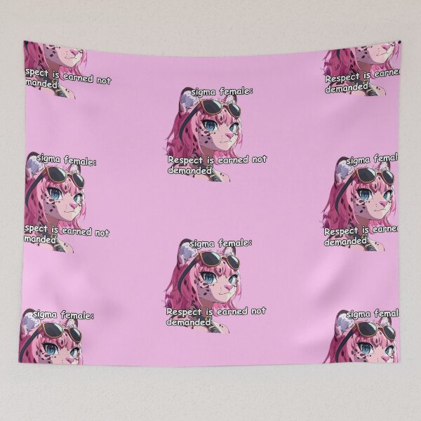 Item preview, Pink jaguar sigma female anime style meme quote  designed and sold by pinkuardesign.