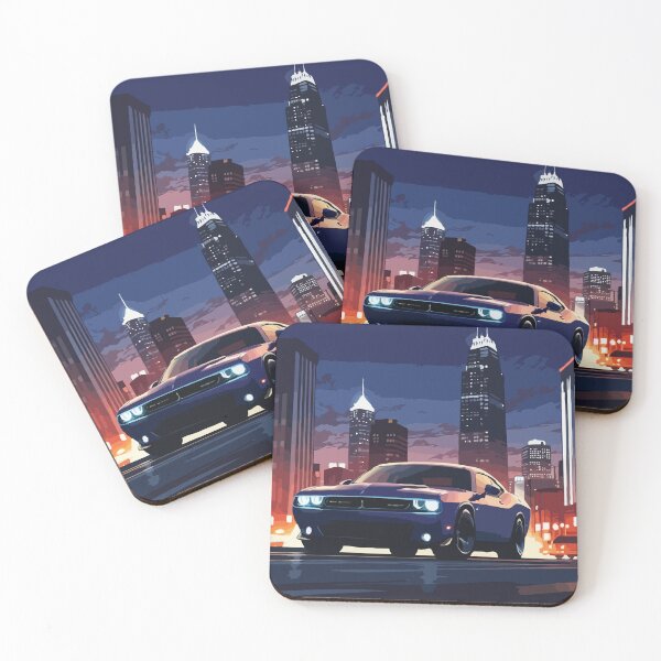 Item preview, Muscle car Night Cityscape Art – Bold Speed T-Shirt Design designed and sold by CAR LIFESTYLE  MAG.
