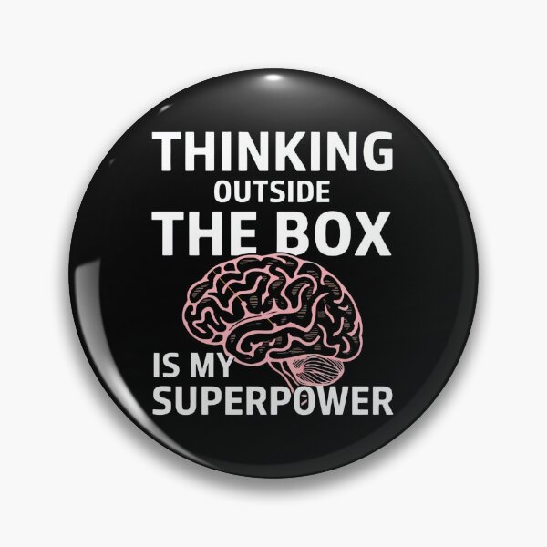 Item preview, Thinking Outside the Box Superpower Graphic designed and sold by artwaves.