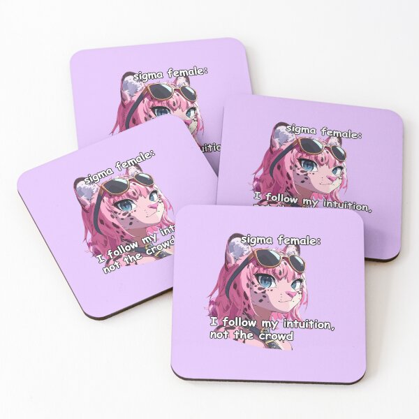 Item preview, Pink jaguar sigma female anime style meme quote  designed and sold by pinkuardesign.