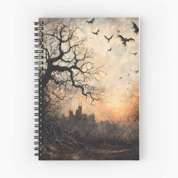 Item preview, Ravens Over Haunted Forest at Dusk – Dark Gothic Decor designed and sold by Matt's Artificial Nature.