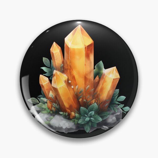 Item preview, Golden Citrine Crystal Gemstone with Greenery designed and sold by meganohm.
