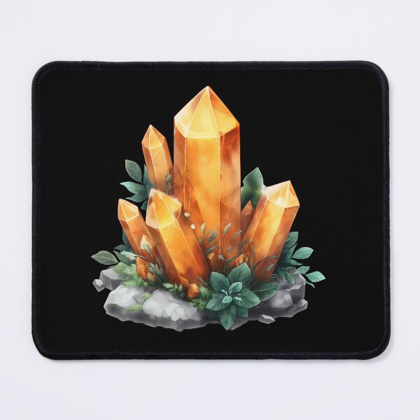 Item preview, Golden Citrine Crystal Gemstone with Greenery designed and sold by meganohm.
