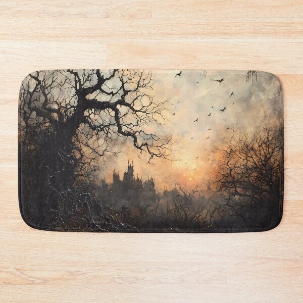 Item preview, Ravens Over Haunted Forest at Dusk – Dark Gothic Decor designed and sold by Matt's Artificial Nature.