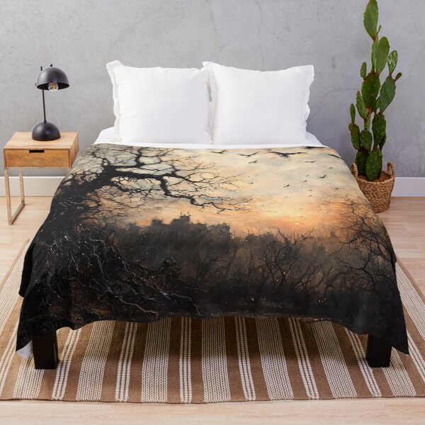Item preview, Ravens Over Haunted Forest at Dusk – Dark Gothic Decor designed and sold by Matt's Artificial Nature.