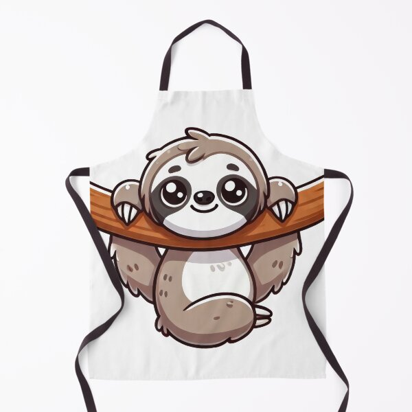 Item preview, Adorable Cartoon Sloth Hanging from a Branch designed and sold by LevelUpStickers.