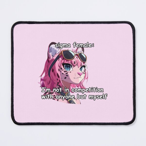 Item preview, Pink jaguar sigma female anime style meme quote designed and sold by pinkuardesign.