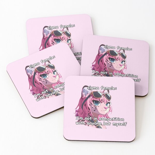 Item preview, Pink jaguar sigma female anime style meme quote  designed and sold by pinkuardesign.