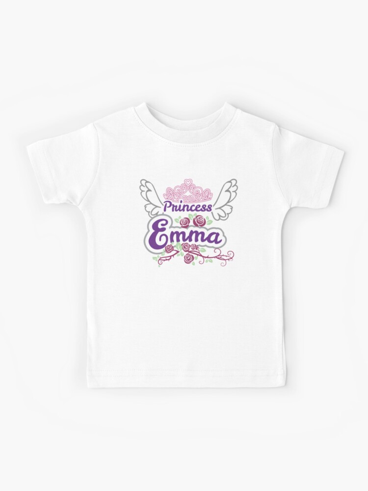 Camiseta niños for Sale con la obra «Princesa Emma - personalizado de niños, Nombre de la princesa, Regalos para niñas» de heavyhebi | Redbubble