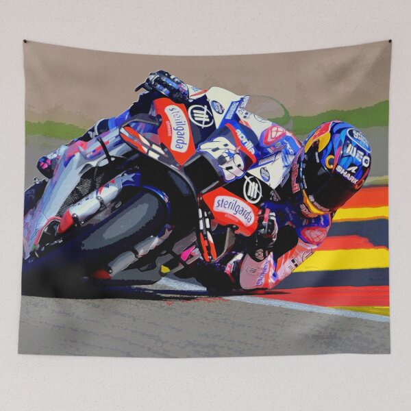 Item preview, Miguel Oliveira racing in the corners watercolor designed and sold by Rodissimus1984.