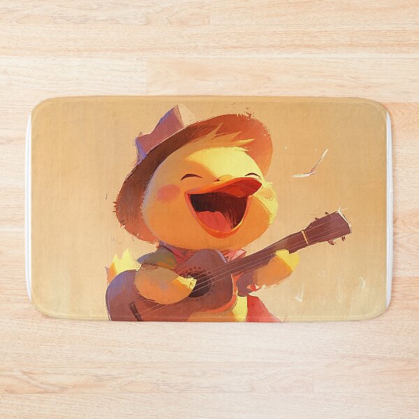 Item preview, Cute Fluffy Duck with Guitar designed and sold by Christian Weiss.