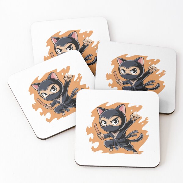 Item preview, Ninja Cat Sticker designed and sold by StyleSwitch.