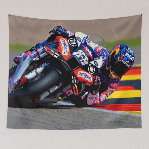 Item preview, Miguel Oliveira racing in the corners abstract designed and sold by Rodissimus1984.