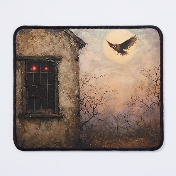 Item preview, Sinister Red Eyes in Haunted Cottage – Eerie Halloween Decor designed and sold by Matt's Artificial Nature.