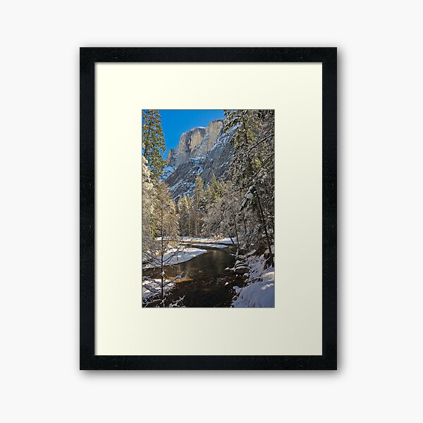 Half Dome in Snow Framed Art Print