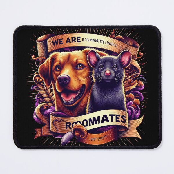 Item preview, Pet Roommates Cat, Dog, and Mouse Harmony designed and sold by SilverLook48.