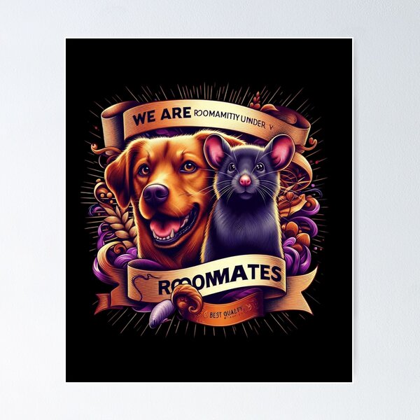 Item preview, Pet Roommates Cat, Dog, and Mouse Harmony designed and sold by SilverLook48.
