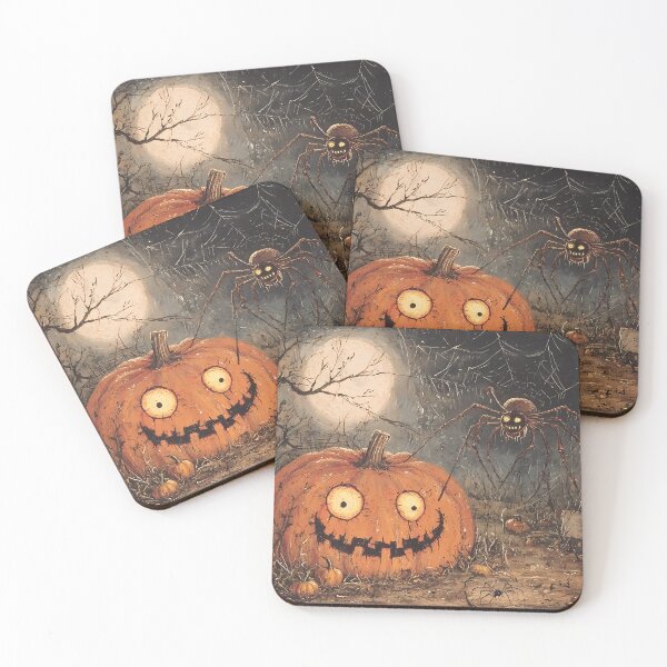 Item preview, Sinister Jack-o'-Lantern and Giant Spider – Creepy Halloween Art designed and sold by Matt's Artificial Nature.