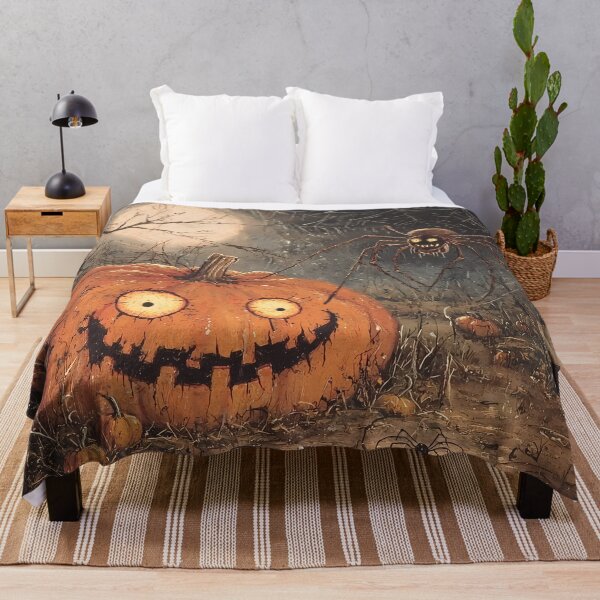 Item preview, Sinister Jack-o'-Lantern and Giant Spider – Creepy Halloween Art designed and sold by Matt's Artificial Nature.