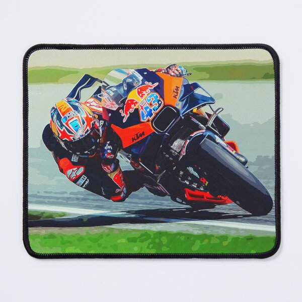 Item preview, Jack Miller hanging in the corners on his 2024 MotoGP Motorcycle watercolor designed and sold by Rodissimus1984.