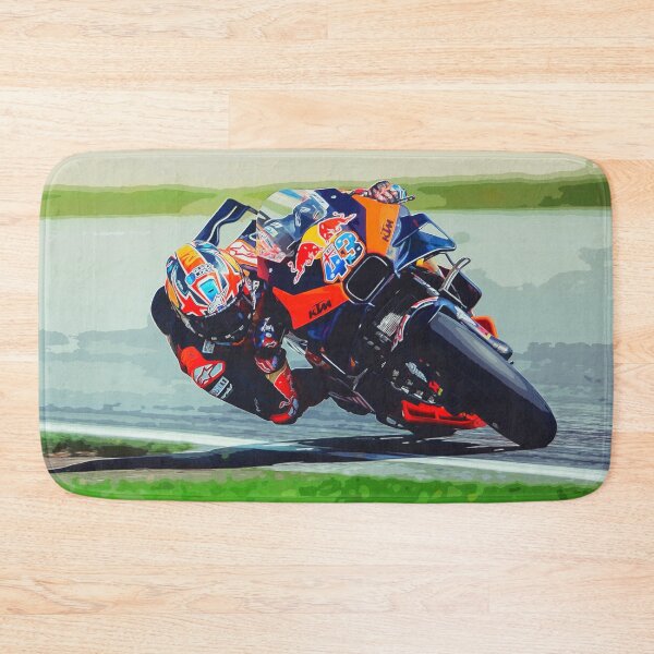 Item preview, Jack Miller hanging in the corners on his 2024 MotoGP Motorcycle watercolor designed and sold by Rodissimus1984.