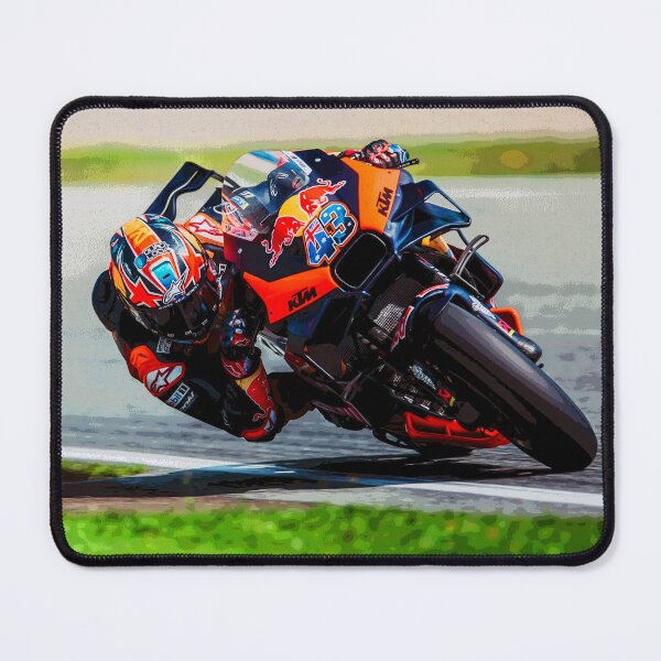 Item preview, Jack Miller hanging in the corners on his 2024 MotoGP Motorcycle abstract designed and sold by Rodissimus1984.