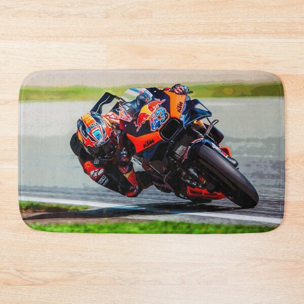 Item preview, Jack Miller hanging in the corners on his 2024 MotoGP Motorcycle abstract designed and sold by Rodissimus1984.