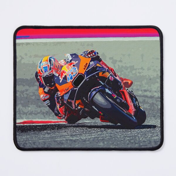 Item preview, Jack Miller hanging in the corners on his 2024 MotoGP Motorcycle watercolor 2 designed and sold by Rodissimus1984.
