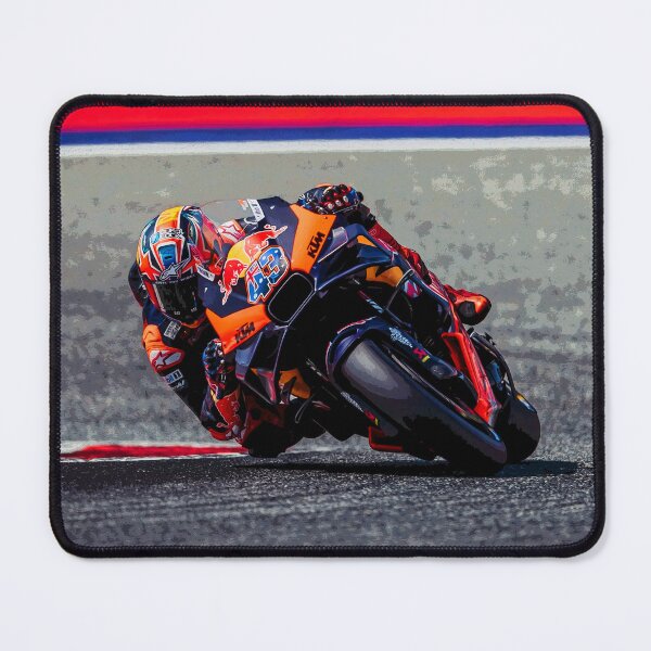 Item preview, Jack Miller hanging in the corners on his 2024 MotoGP Motorcycle abstract 2 designed and sold by Rodissimus1984.