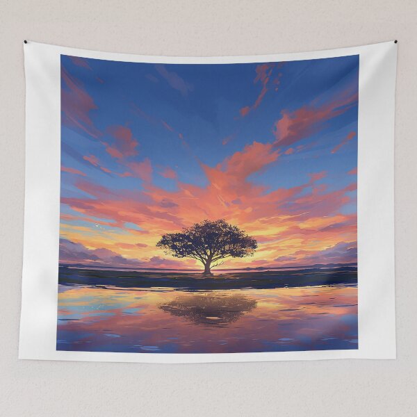 Item preview, Silhouette of Tree at Sunset designed and sold by Christian Weiss.